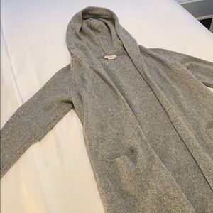 Grey aritzia long and cozy cardigan / robe